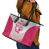 South Africa Rugby Custom Leather Tote Bag Come On Puma African Pattern