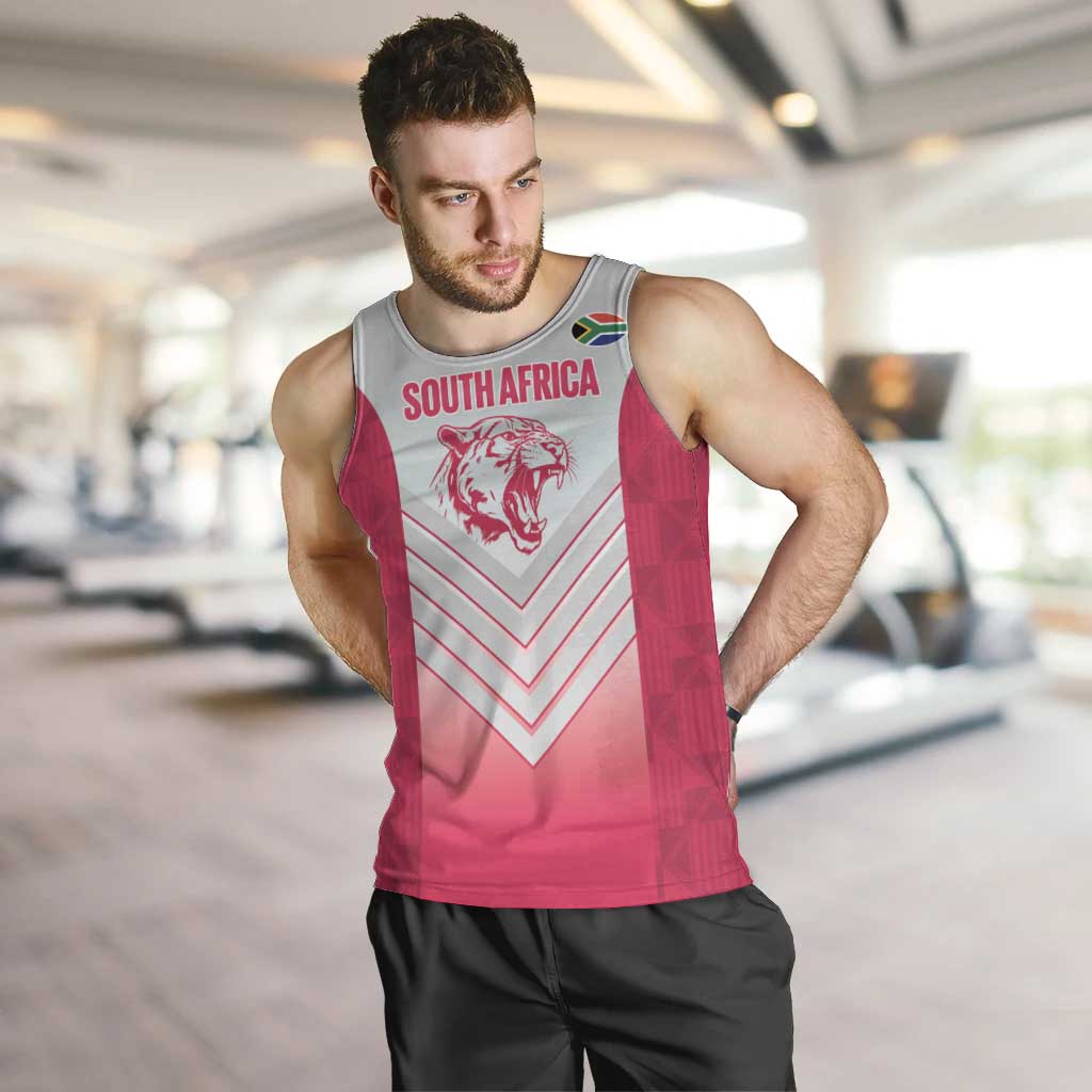 South Africa Rugby Custom Men Tank Top Come On Puma African Pattern
