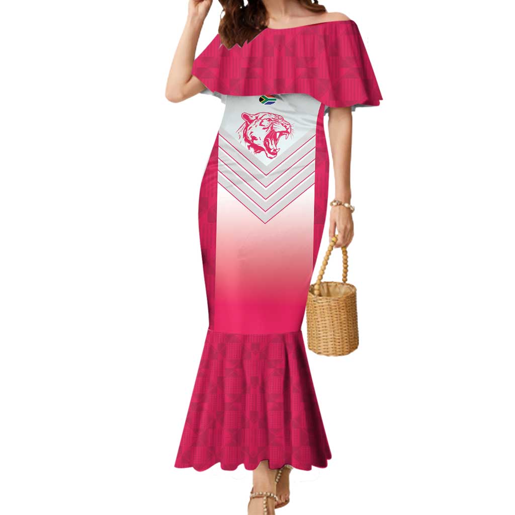 South Africa Rugby Custom Mermaid Dress Come On Puma African Pattern