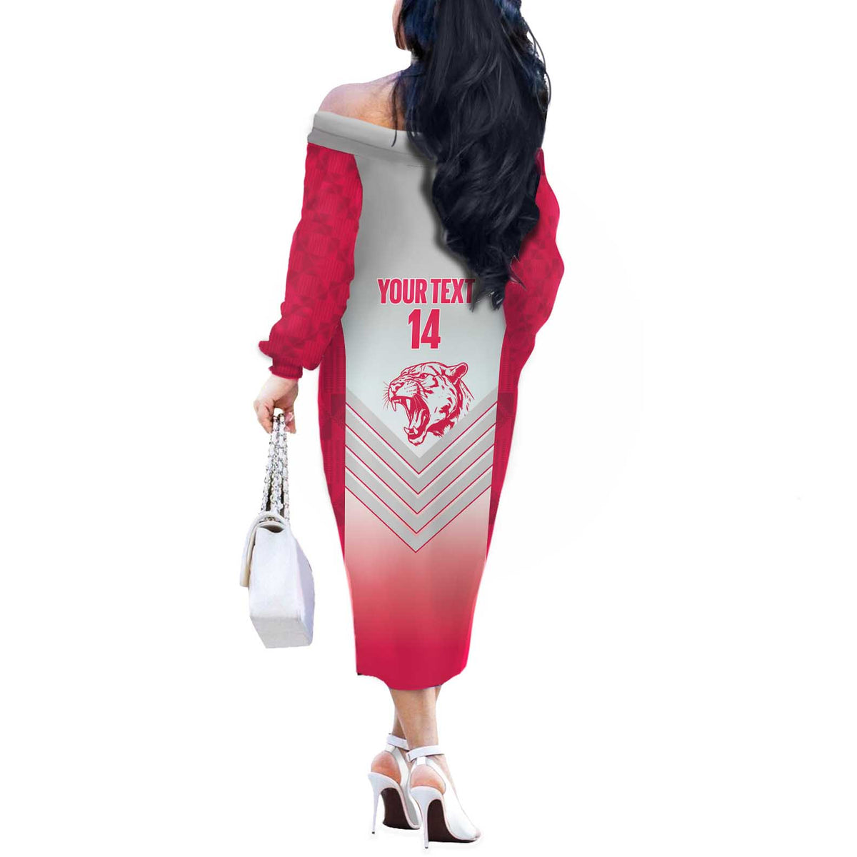 South Africa Rugby Custom Off The Shoulder Long Sleeve Dress Come On Puma African Pattern