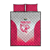 South Africa Rugby Custom Quilt Bed Set Come On Puma African Pattern