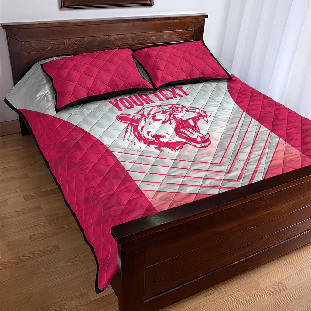 South Africa Rugby Custom Quilt Bed Set Come On Puma African Pattern