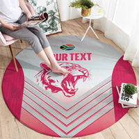 South Africa Rugby Custom Round Carpet Come On Puma African Pattern