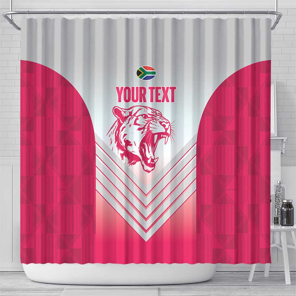 South Africa Rugby Custom Shower Curtain Come On Puma African Pattern