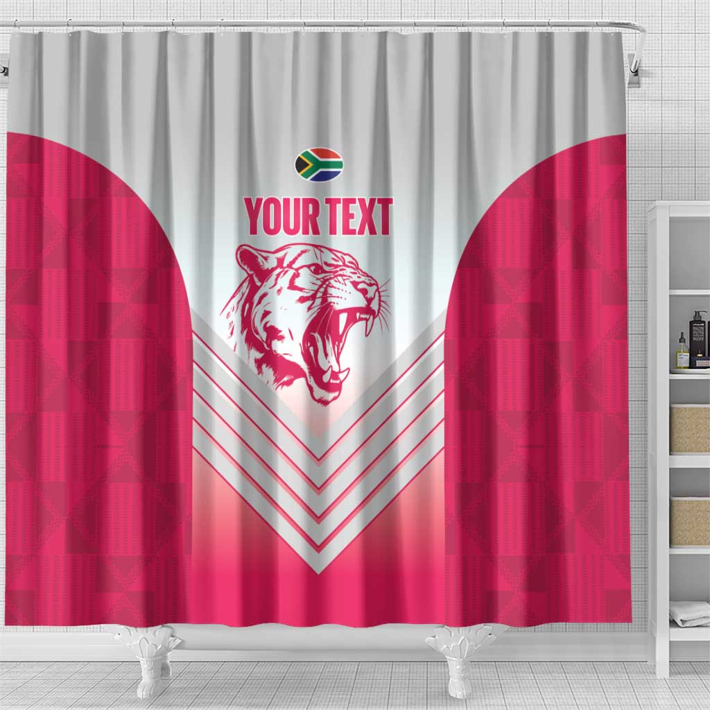 South Africa Rugby Custom Shower Curtain Come On Puma African Pattern
