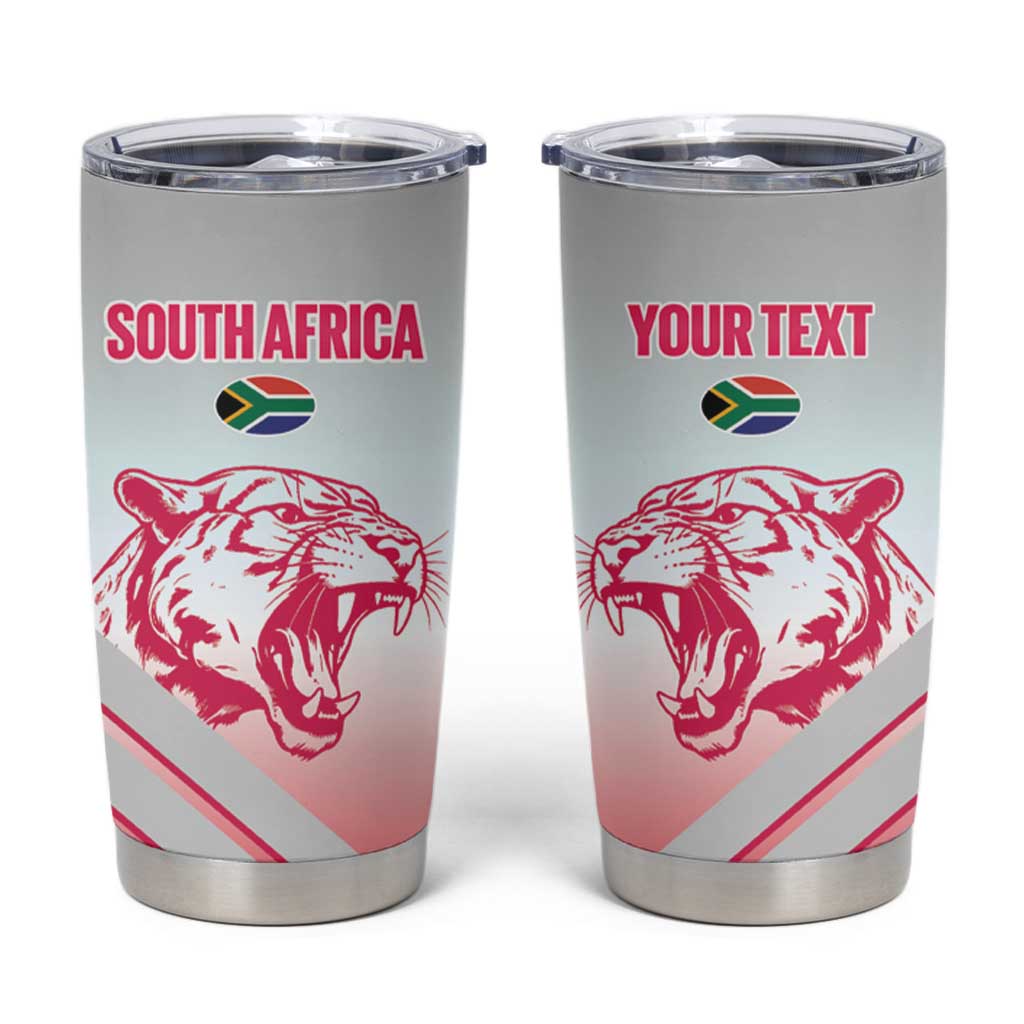 South Africa Rugby Custom Tumbler Cup Come On Puma African Pattern