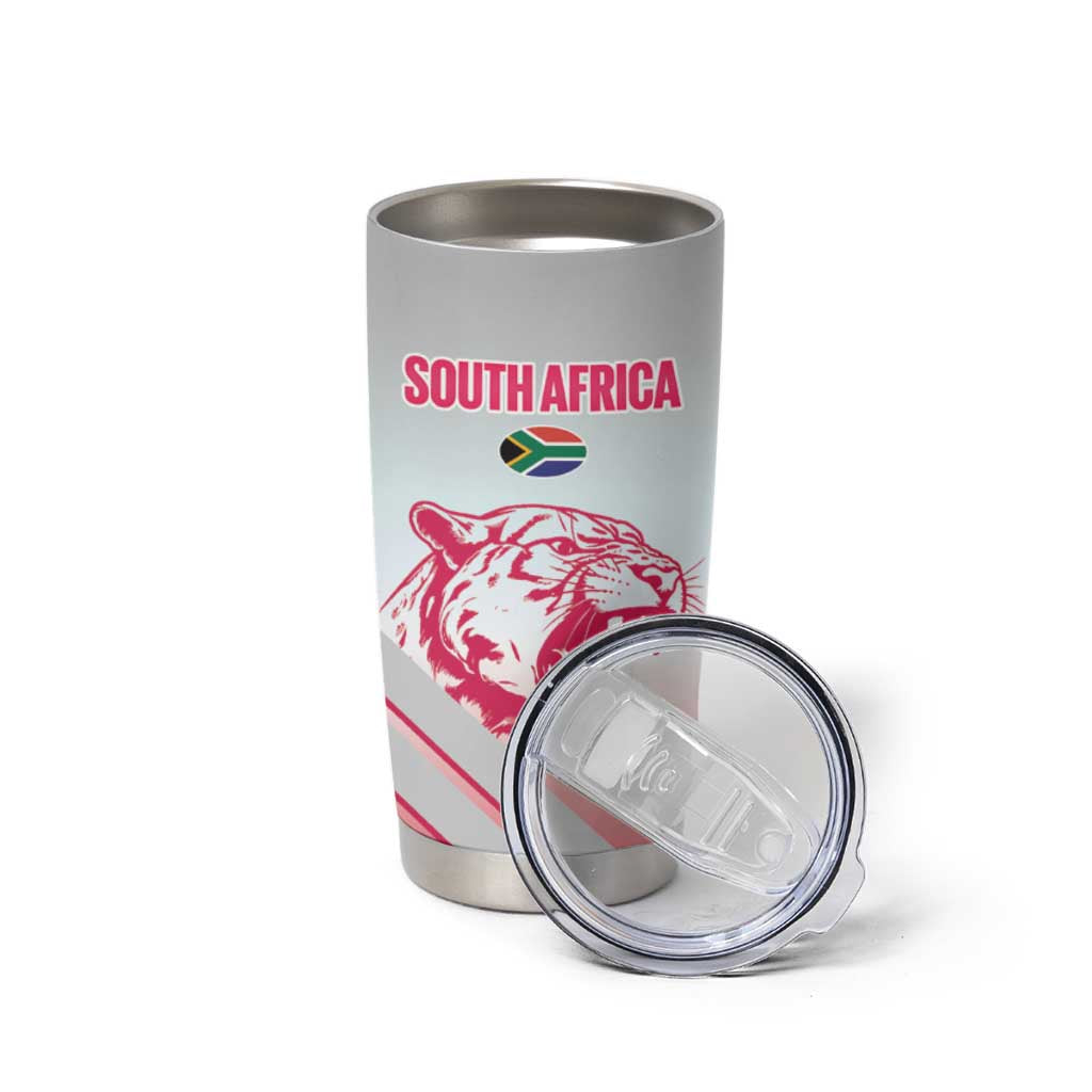 South Africa Rugby Custom Tumbler Cup Come On Puma African Pattern