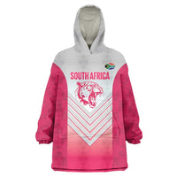 South Africa Rugby Custom Wearable Blanket Hoodie Come On Puma African Pattern