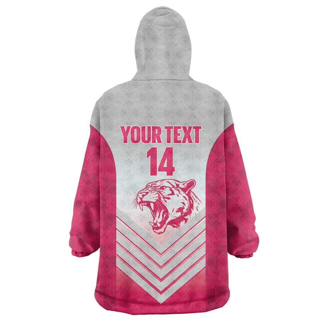 South Africa Rugby Custom Wearable Blanket Hoodie Come On Puma African Pattern