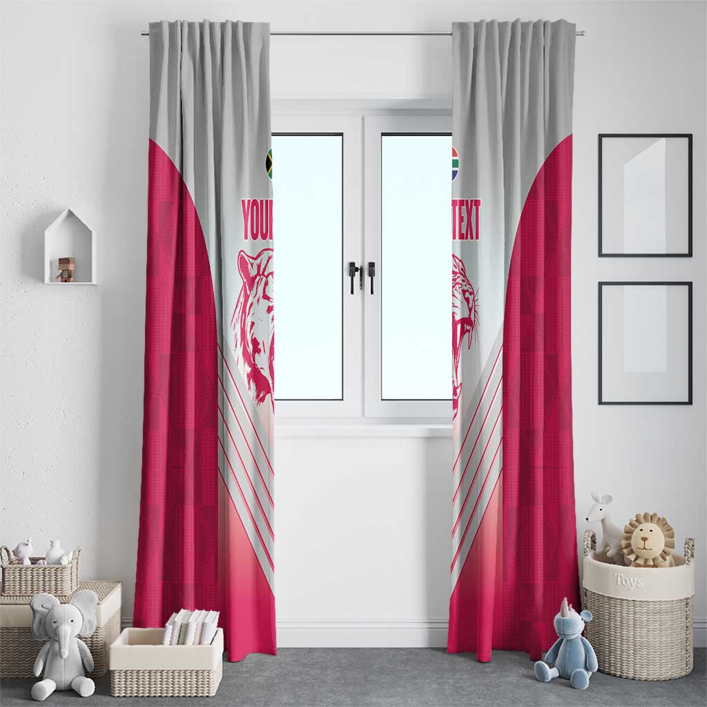 South Africa Rugby Custom Window Curtain Come On Puma African Pattern