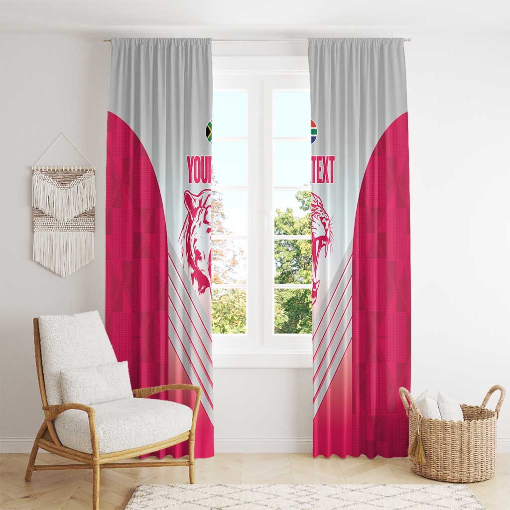 South Africa Rugby Custom Window Curtain Come On Puma African Pattern