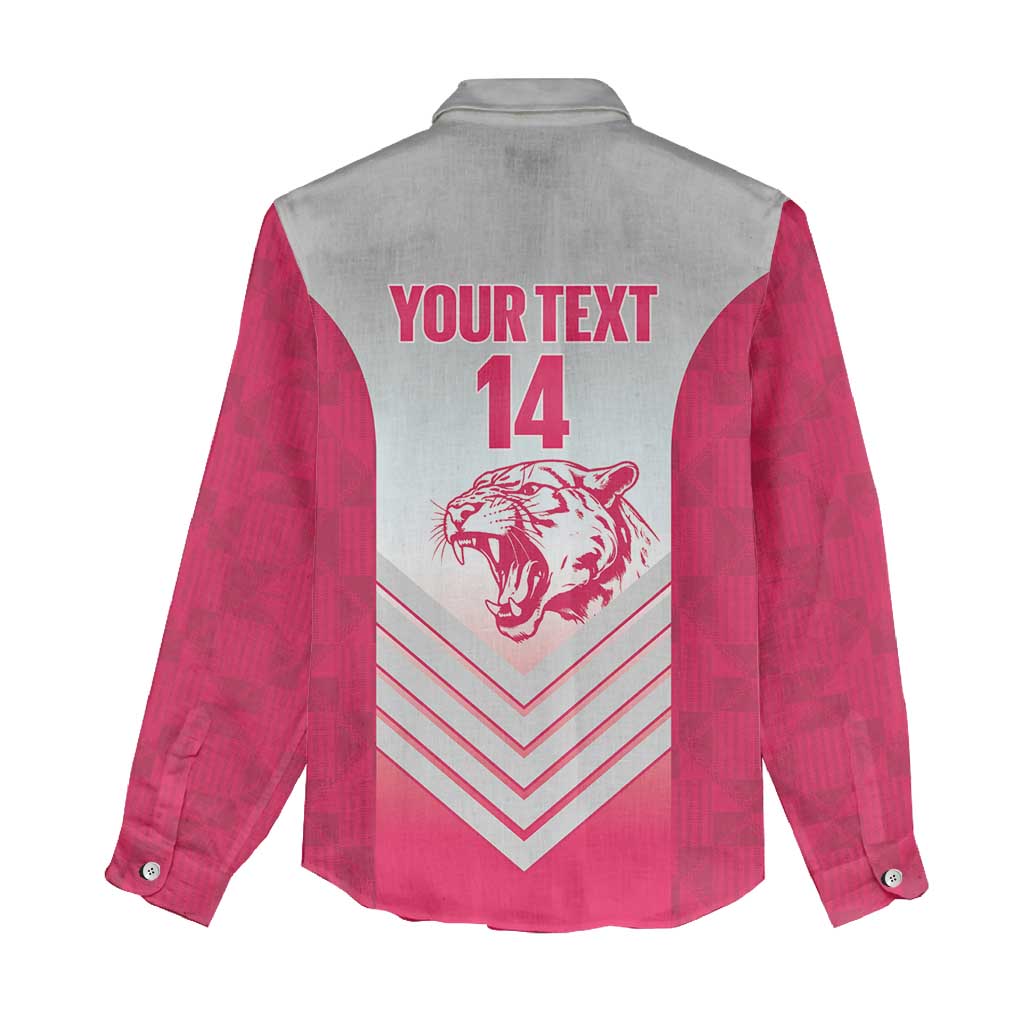 South Africa Rugby Custom Women Casual Shirt Come On Puma African Pattern