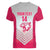 South Africa Rugby Custom Women V-Neck T-Shirt Come On Puma African Pattern