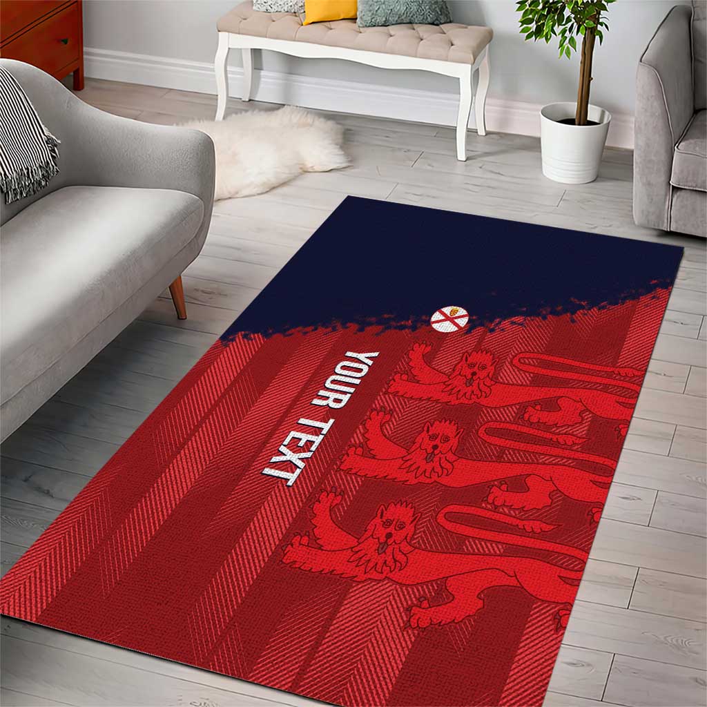Custom Jersey Cricket Area Rug Go Jer Lions - Wonder Print Shop