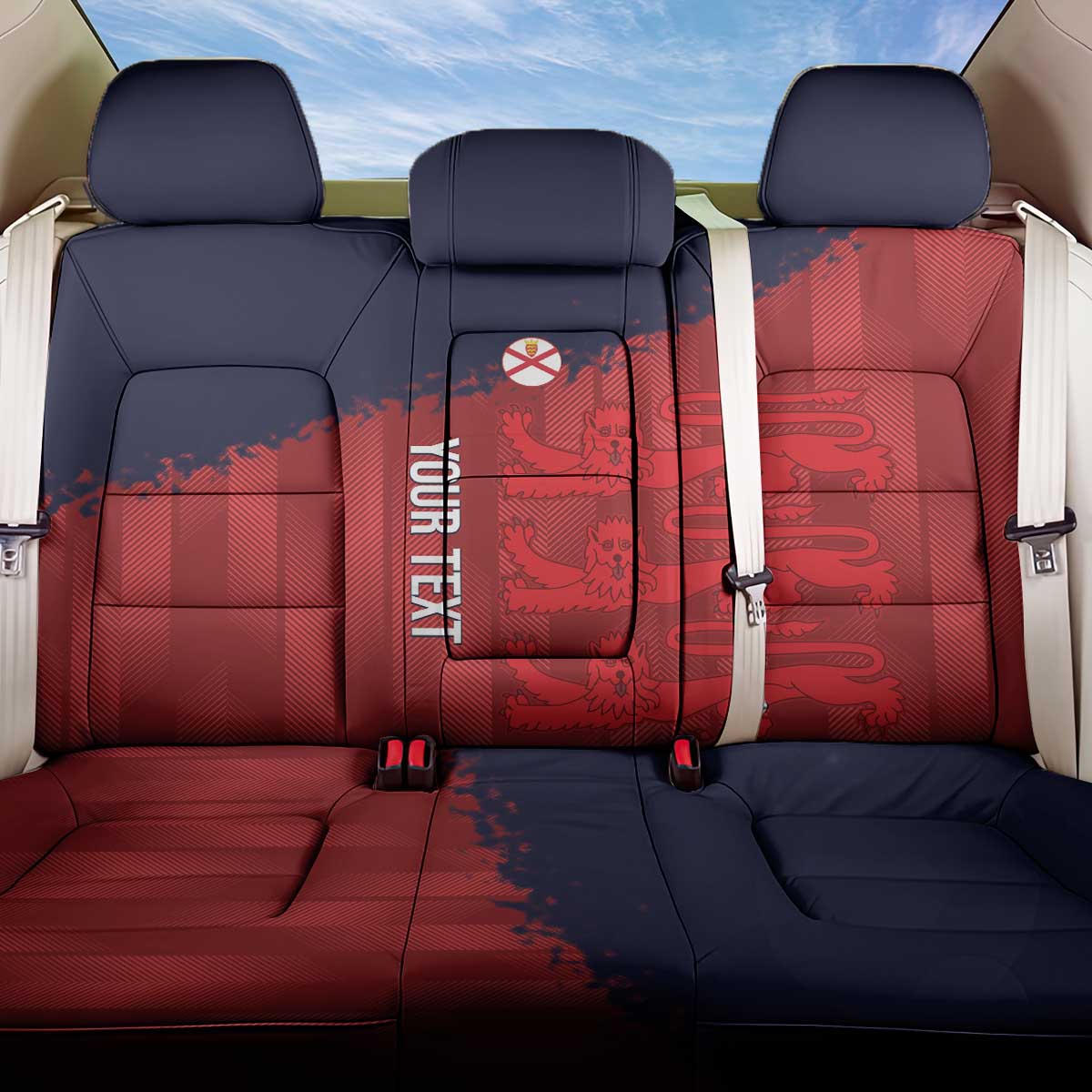 Custom Jersey Cricket Back Car Seat Cover Go Jer Lions - Wonder Print Shop