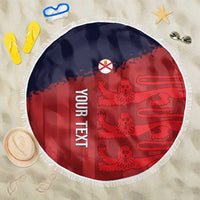 Custom Jersey Cricket Beach Blanket Go Jer Lions - Wonder Print Shop