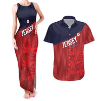 Custom Jersey Cricket Couples Matching Tank Maxi Dress and Hawaiian Shirt Go Jer Lions - Wonder Print Shop