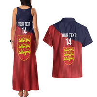 Custom Jersey Cricket Couples Matching Tank Maxi Dress and Hawaiian Shirt Go Jer Lions - Wonder Print Shop