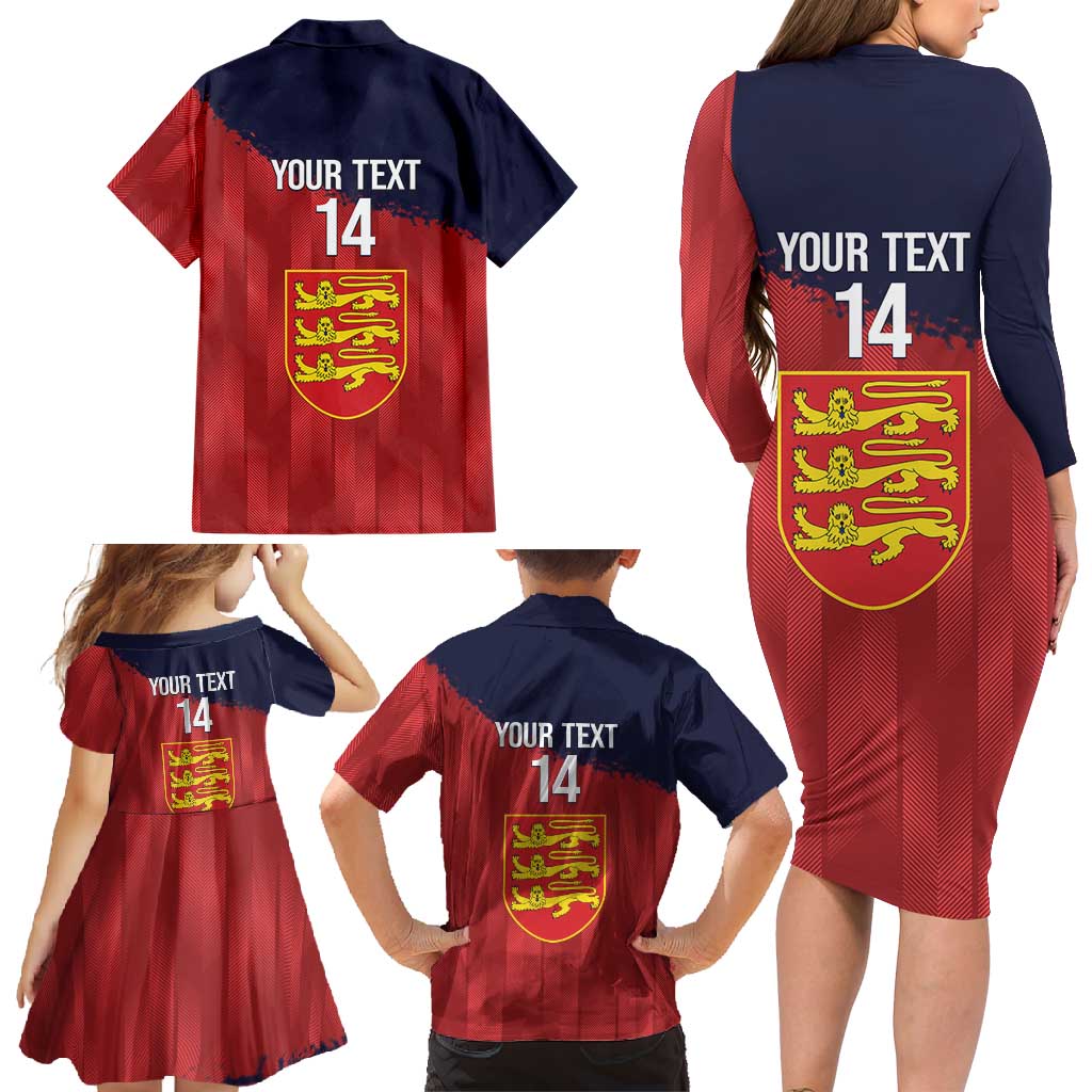 Custom Jersey Cricket Family Matching Long Sleeve Bodycon Dress and Hawaiian Shirt Go Jer Lions - Wonder Print Shop