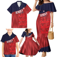 Custom Jersey Cricket Family Matching Mermaid Dress and Hawaiian Shirt Go Jer Lions - Wonder Print Shop