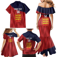 Custom Jersey Cricket Family Matching Mermaid Dress and Hawaiian Shirt Go Jer Lions - Wonder Print Shop