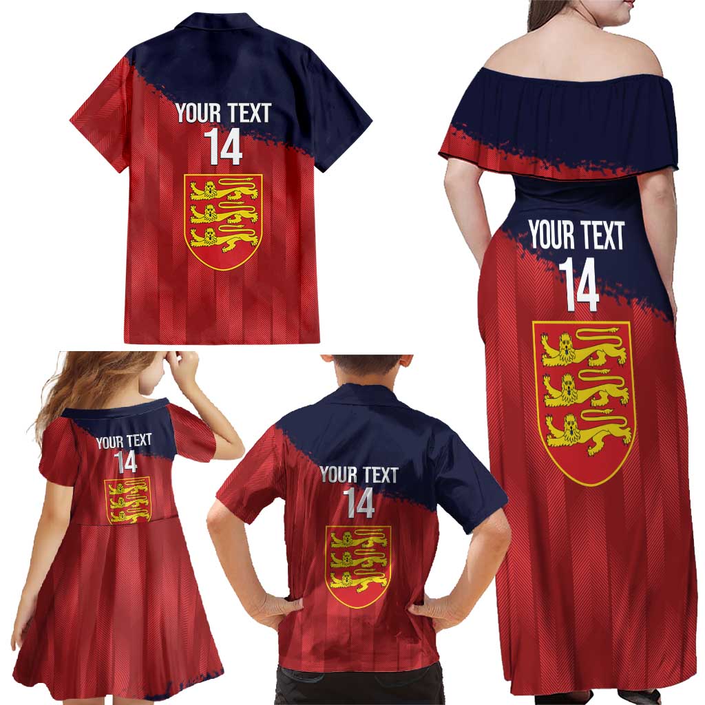 Custom Jersey Cricket Family Matching Off Shoulder Maxi Dress and Hawaiian Shirt Go Jer Lions - Wonder Print Shop