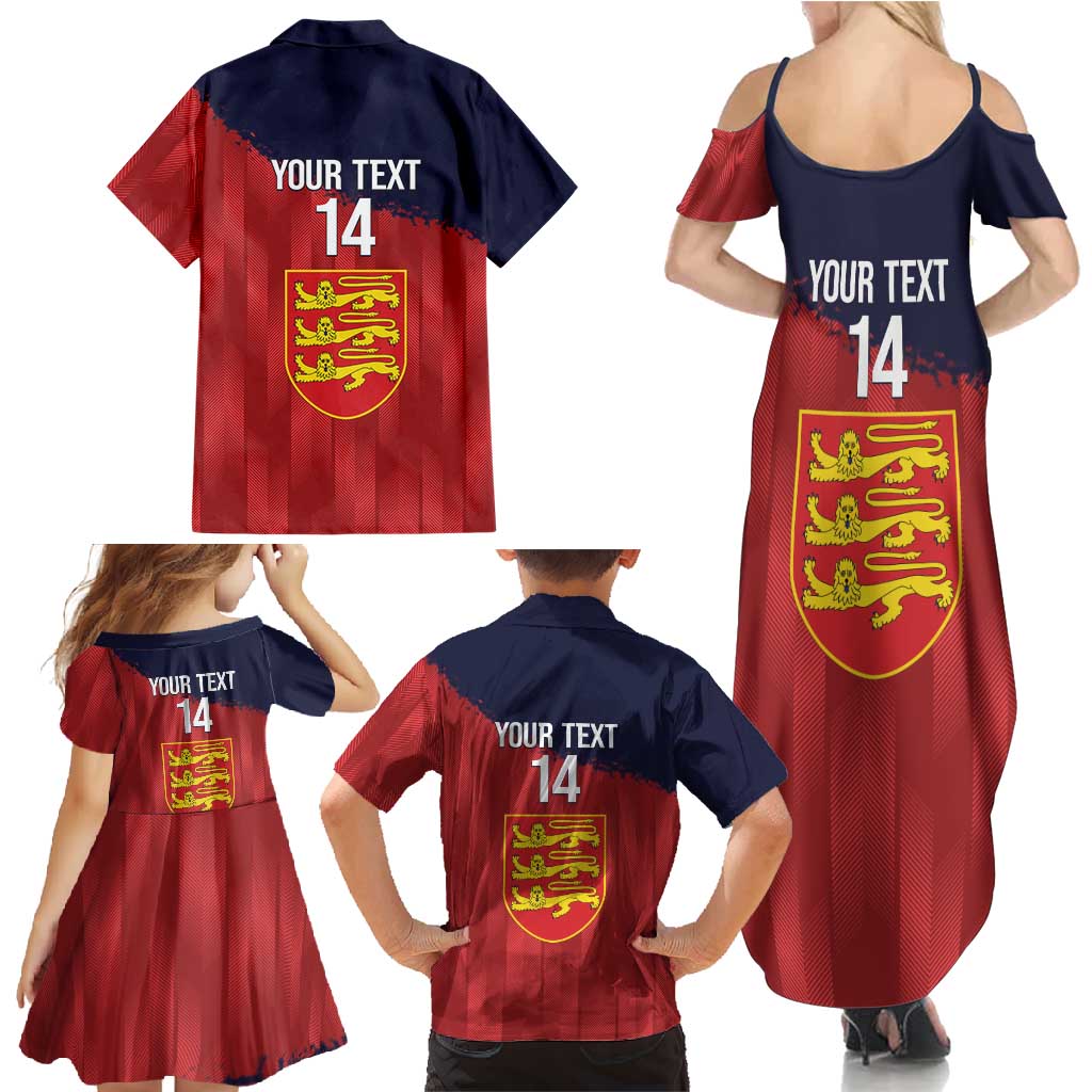 Custom Jersey Cricket Family Matching Summer Maxi Dress and Hawaiian Shirt Go Jer Lions - Wonder Print Shop