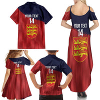 Custom Jersey Cricket Family Matching Summer Maxi Dress and Hawaiian Shirt Go Jer Lions - Wonder Print Shop