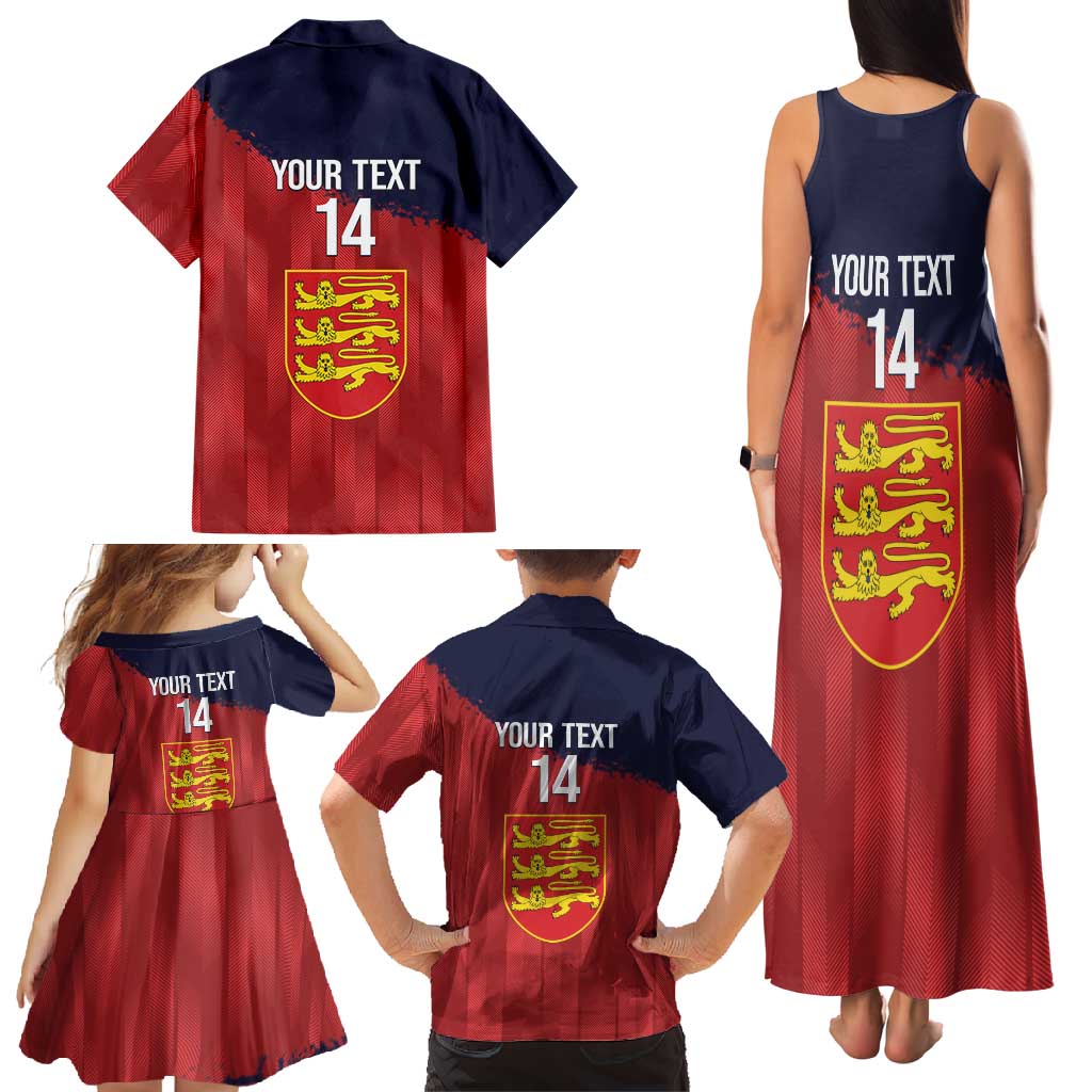 Custom Jersey Cricket Family Matching Tank Maxi Dress and Hawaiian Shirt Go Jer Lions - Wonder Print Shop