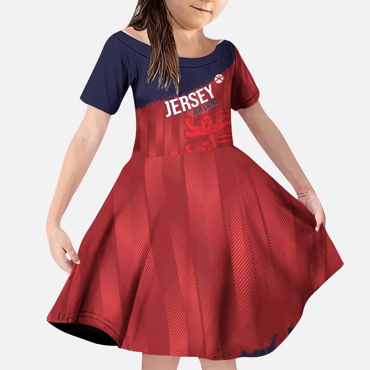 Custom Jersey Cricket Kid Short Sleeve Dress Go Jer Lions - Wonder Print Shop