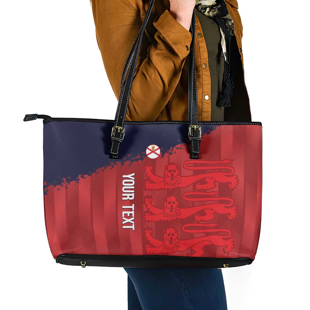 Custom Jersey Cricket Leather Tote Bag Go Jer Lions - Wonder Print Shop