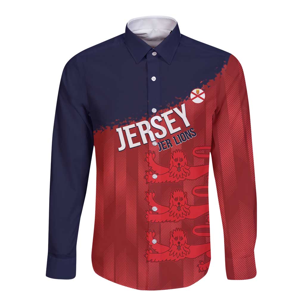 Custom Jersey Cricket Long Sleeve Button Shirt Go Jer Lions - Wonder Print Shop