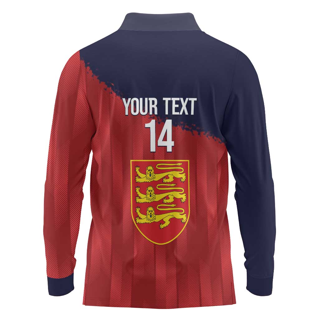 Custom Jersey Cricket Long Sleeve Polo Shirt Go Jer Lions - Wonder Print Shop