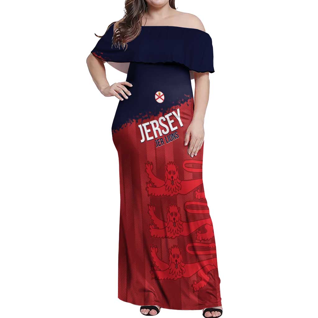 Custom Jersey Cricket Off Shoulder Maxi Dress Go Jer Lions - Wonder Print Shop
