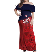 Custom Jersey Cricket Off Shoulder Maxi Dress Go Jer Lions - Wonder Print Shop