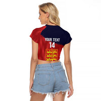 Custom Jersey Cricket Raglan Cropped T Shirt Go Jer Lions - Wonder Print Shop