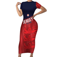Custom Jersey Cricket Short Sleeve Bodycon Dress Go Jer Lions - Wonder Print Shop
