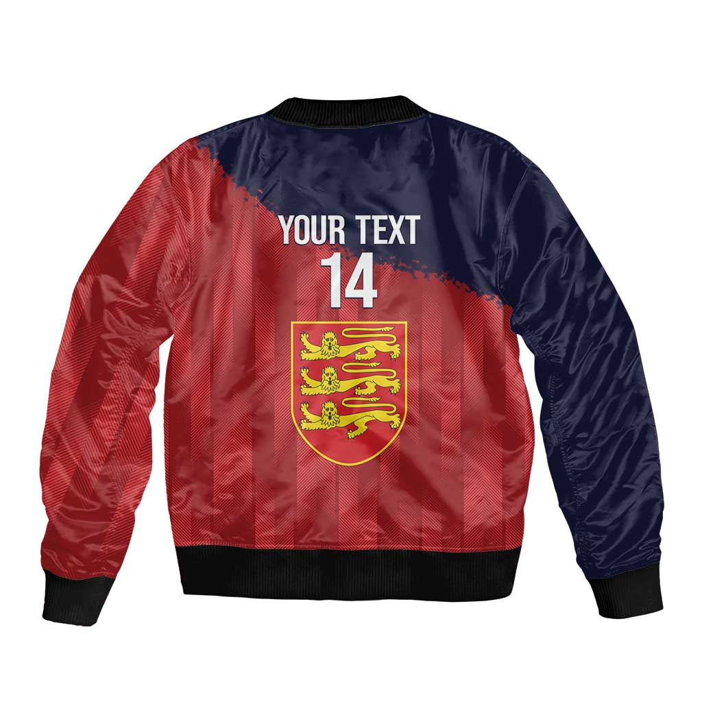 Custom Jersey Cricket Sleeve Zip Bomber Jacket Go Jer Lions - Wonder Print Shop