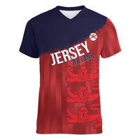 Custom Jersey Cricket Women V-Neck T-Shirt Go Jer Lions - Wonder Print Shop