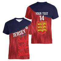 Custom Jersey Cricket Women V-Neck T-Shirt Go Jer Lions - Wonder Print Shop