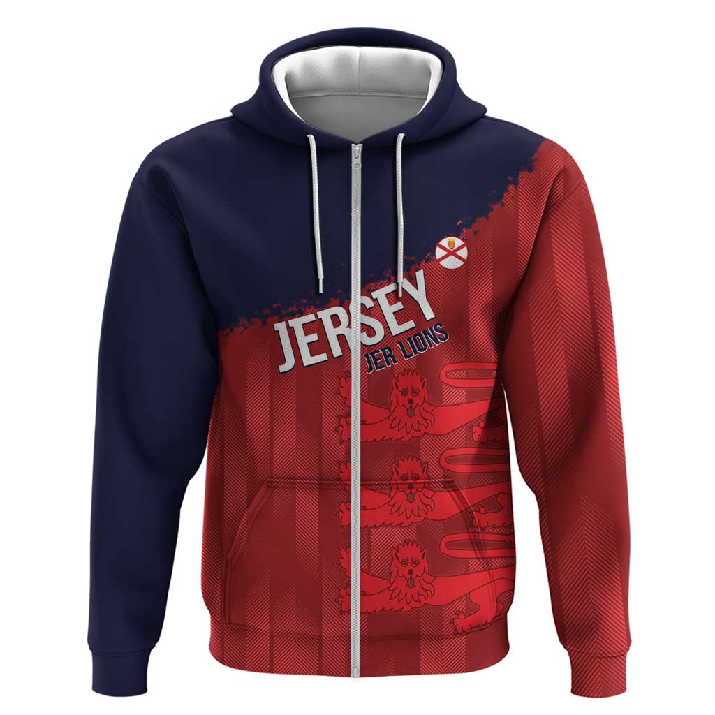 Custom Jersey Cricket Zip Hoodie Go Jer Lions - Wonder Print Shop