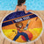 Custom Netherlands Cricket Beach Blanket Go Flying Dutchmen Lion Mascot - Wonder Print Shop