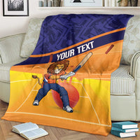 Custom Netherlands Cricket Blanket Go Flying Dutchmen Lion Mascot - Wonder Print Shop