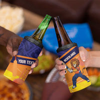 Custom Netherlands Cricket 4 in 1 Can Cooler Tumbler Go Flying Dutchmen Lion Mascot - Wonder Print Shop