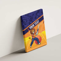 Custom Netherlands Cricket Canvas Wall Art Go Flying Dutchmen Lion Mascot - Wonder Print Shop