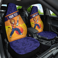Custom Netherlands Cricket Car Seat Cover Go Flying Dutchmen Lion Mascot - Wonder Print Shop