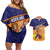 Custom Netherlands Cricket Couples Matching Off Shoulder Short Dress and Hawaiian Shirt Go Flying Dutchmen Lion Mascot - Wonder Print Shop