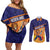 Custom Netherlands Cricket Couples Matching Off Shoulder Short Dress and Long Sleeve Button Shirt Go Flying Dutchmen Lion Mascot - Wonder Print Shop