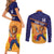 Custom Netherlands Cricket Couples Matching Short Sleeve Bodycon Dress and Long Sleeve Button Shirt Go Flying Dutchmen Lion Mascot - Wonder Print Shop