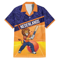 Custom Netherlands Cricket Family Matching Mermaid Dress and Hawaiian Shirt Go Flying Dutchmen Lion Mascot - Wonder Print Shop